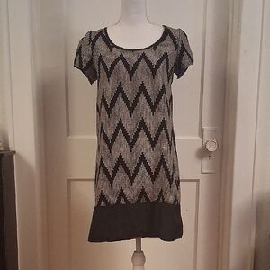 Chevron Patterned Black polka dot Women's dress from rue 21